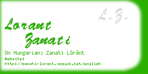lorant zanati business card