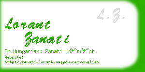 lorant zanati business card